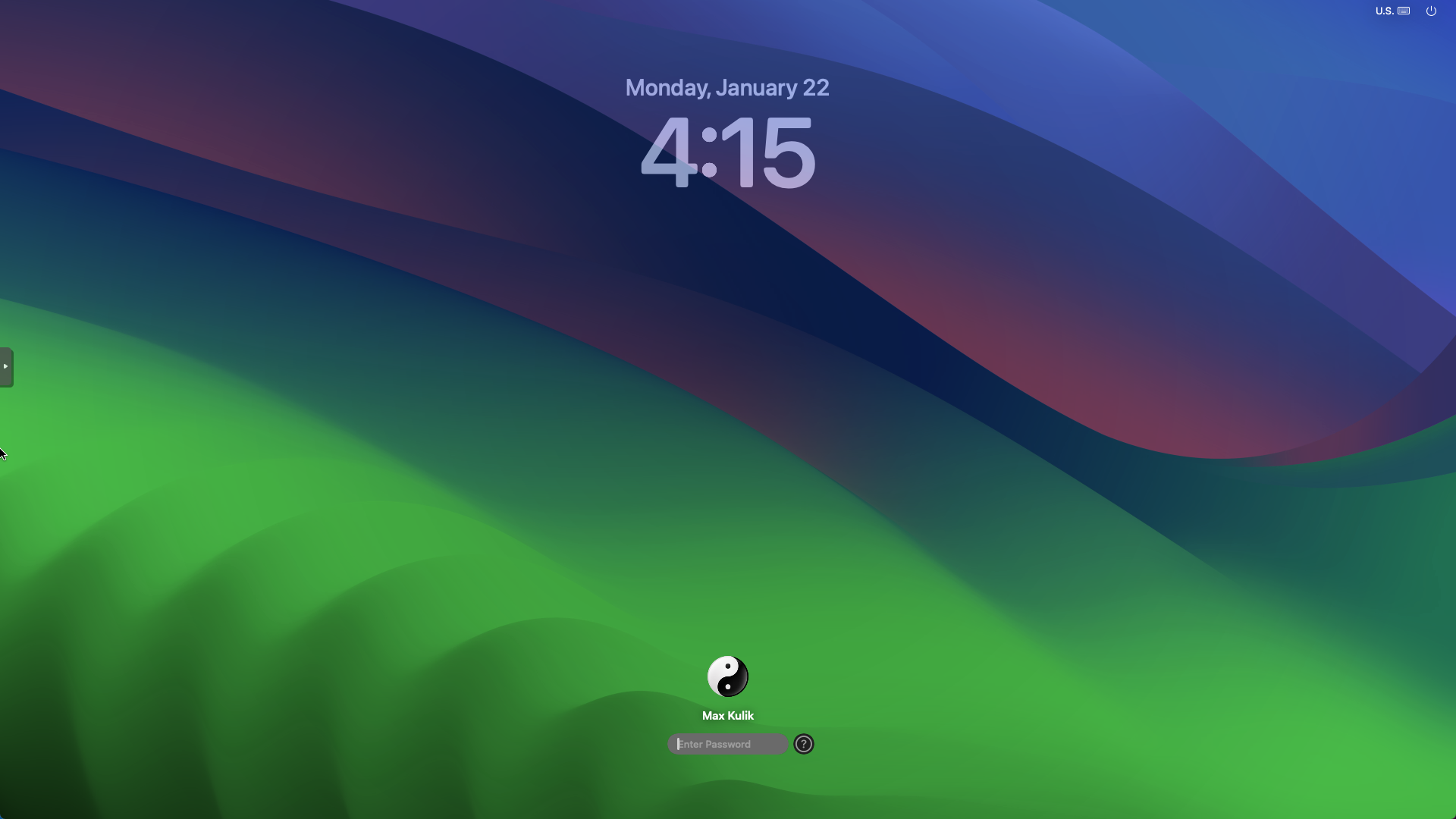 MacOs Lock screen